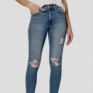 NWT JOES JEANS HIGH RISE CROPPED ANKLE DESTROYED JEANS 28